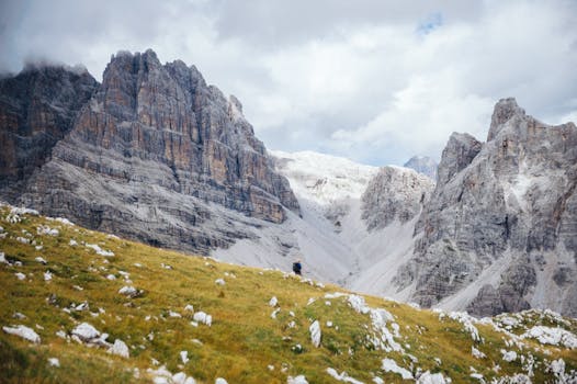 Breathtaking view of the rugged mountains near Andalo, Trentino, Italy, showcasing nature's beauty.