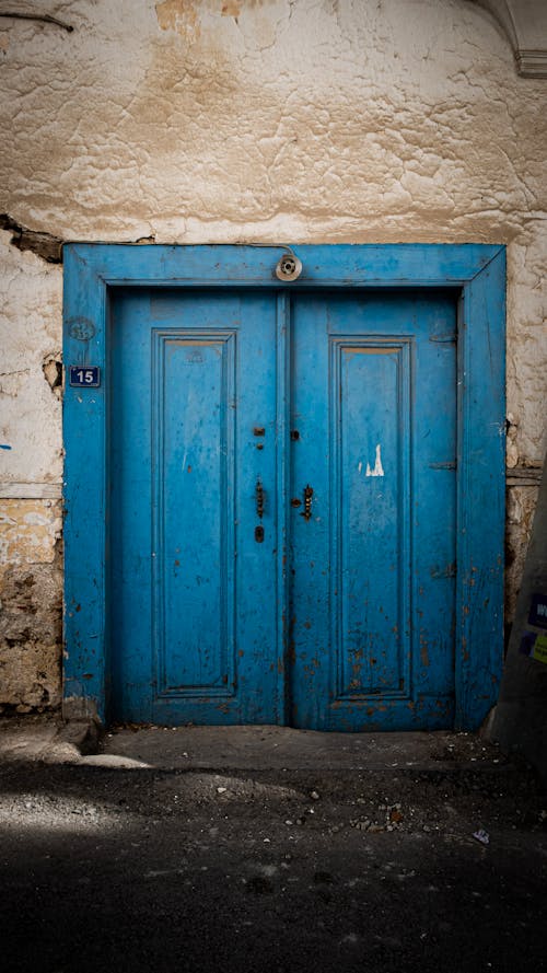 Fotobanka s bezplatnými fotkami na tému budova, dvere, modrá farba