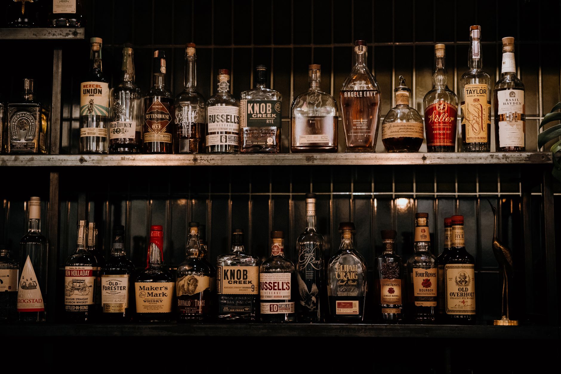 A lively evening inside a Nashville whiskey bar filled with guests enjoying drinks