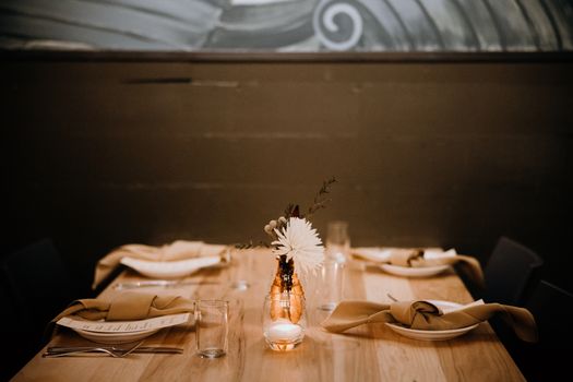 Photo of a Table in a Restaurant 