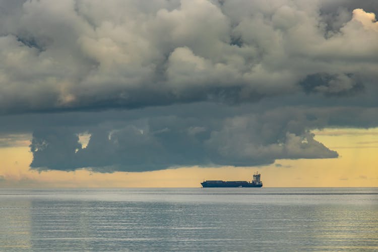 Oil Tanker On Horizon