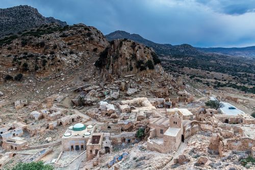 Free Explore the captivating ancient ruins nestled in the rocky landscape of Zaghouan, Tunisia. Stock Photo