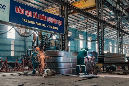 Men Working on a Construction Site 