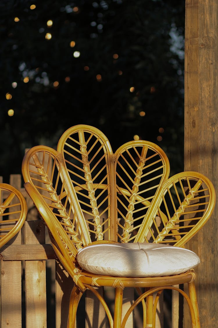 Pillow On Golden Chair