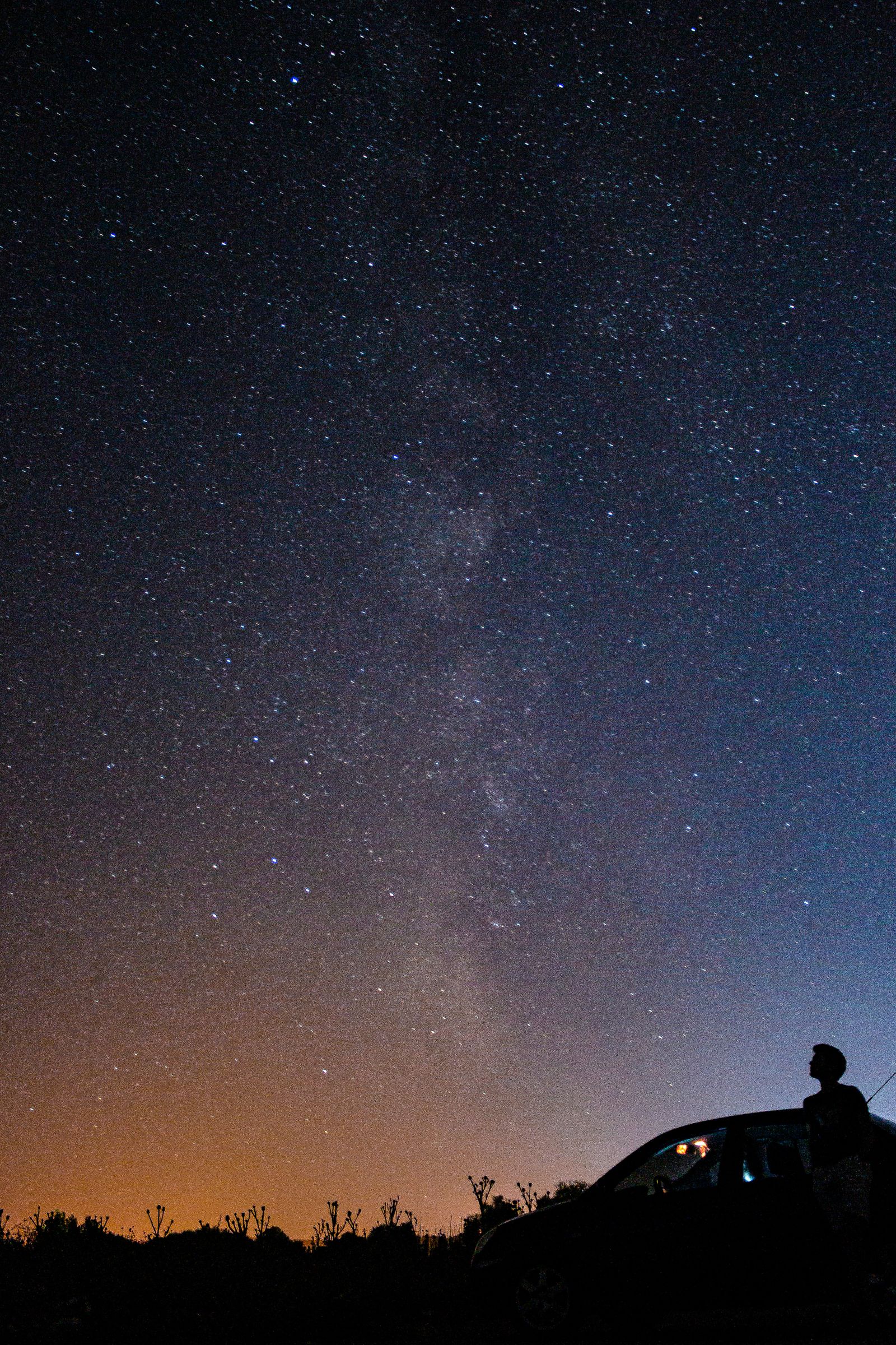 Stars on Clear Sky at Sunset over Shore · Free Stock Photo