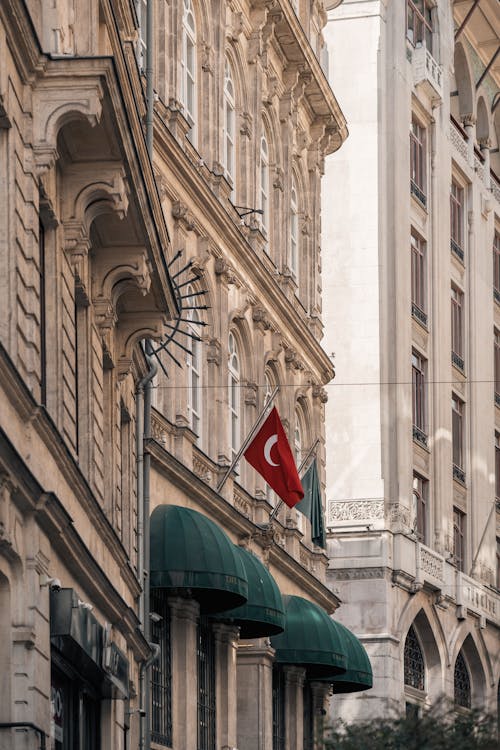 Flag of Turkiye on Facade