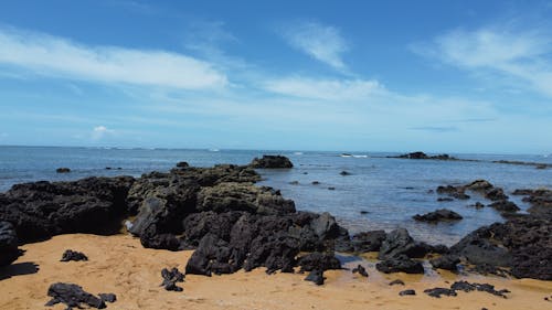 คลังภาพถ่ายฟรี ของ ชายหาด, มหาสมุทร, ร็อค