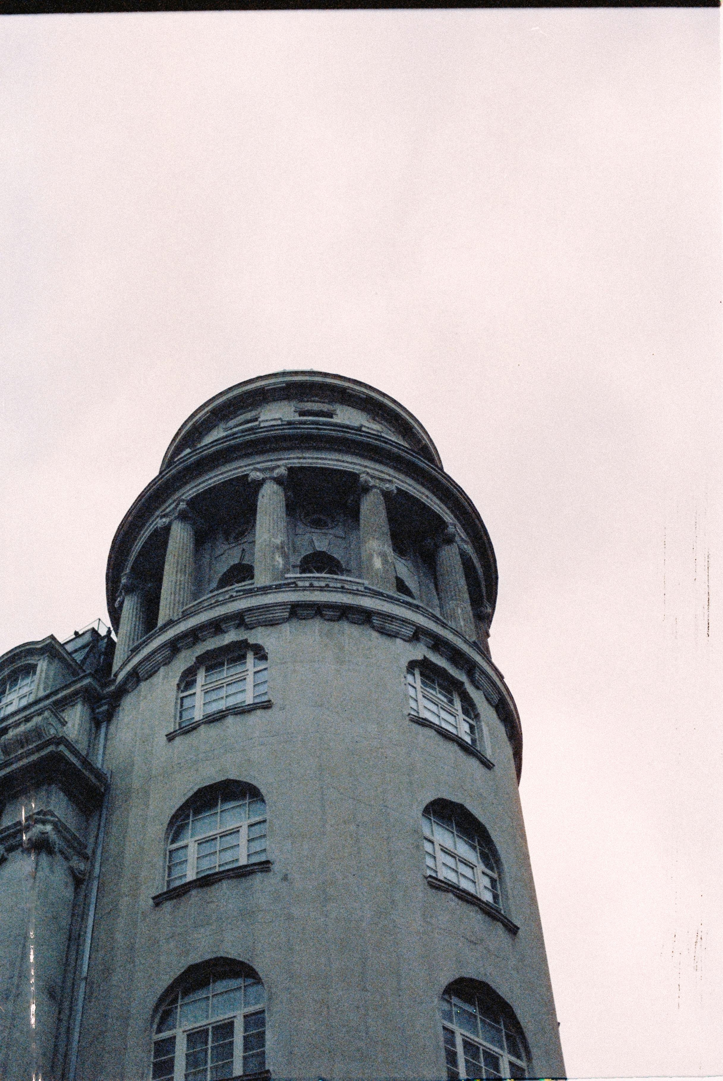 View of the historic Orientbank Hotel facade in Istanbul showcasing its architectural design.