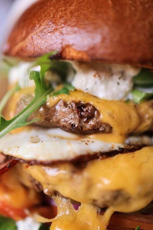 Základová fotografie zdarma na téma burger, detail, fotografie jídla