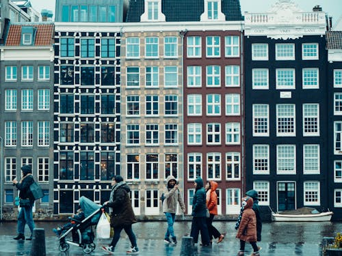 Ingyenes stockfotó Amszterdam, emberek, eső témában