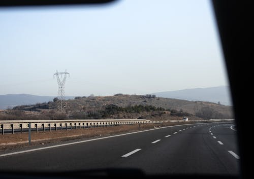 View of a Highway from the Car 