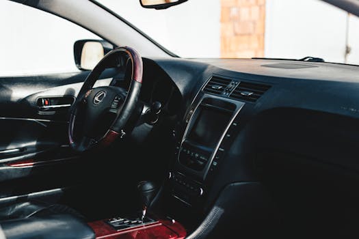 Explore the modern and elegant Lexus GS interior with sleek leather seats and advanced dashboard features.