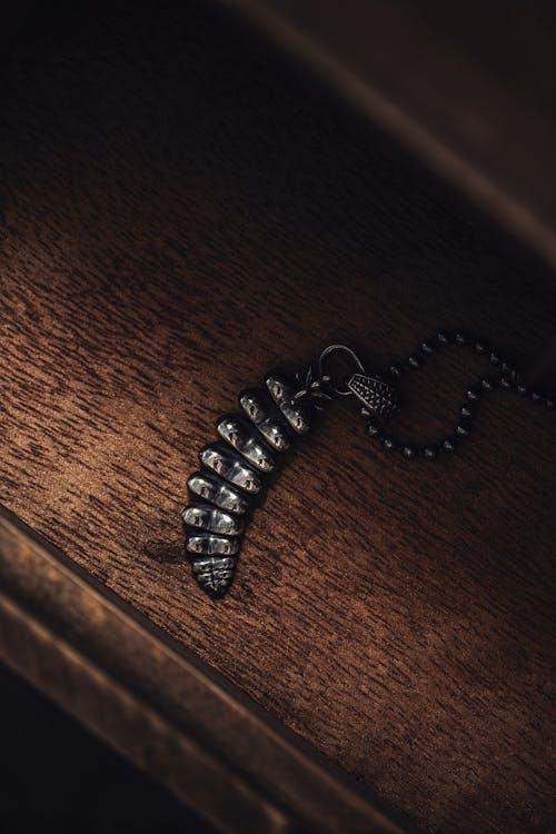 Close-up of a Rattlesnake Tail Pendant