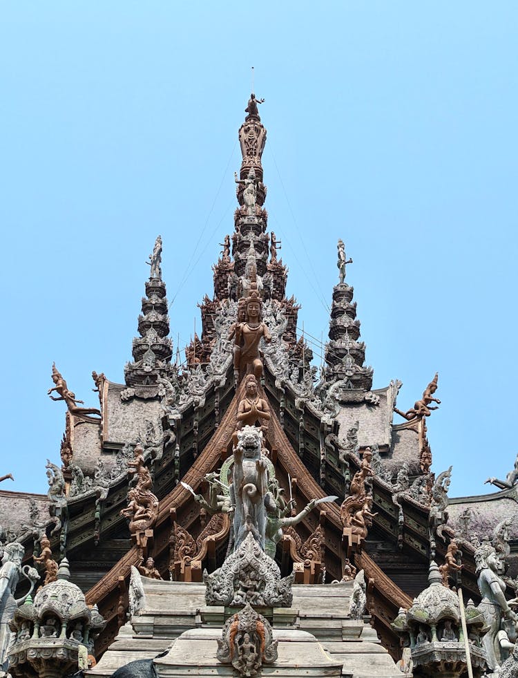 Rooftop Of Sanctuary Of Truth In Pattaya