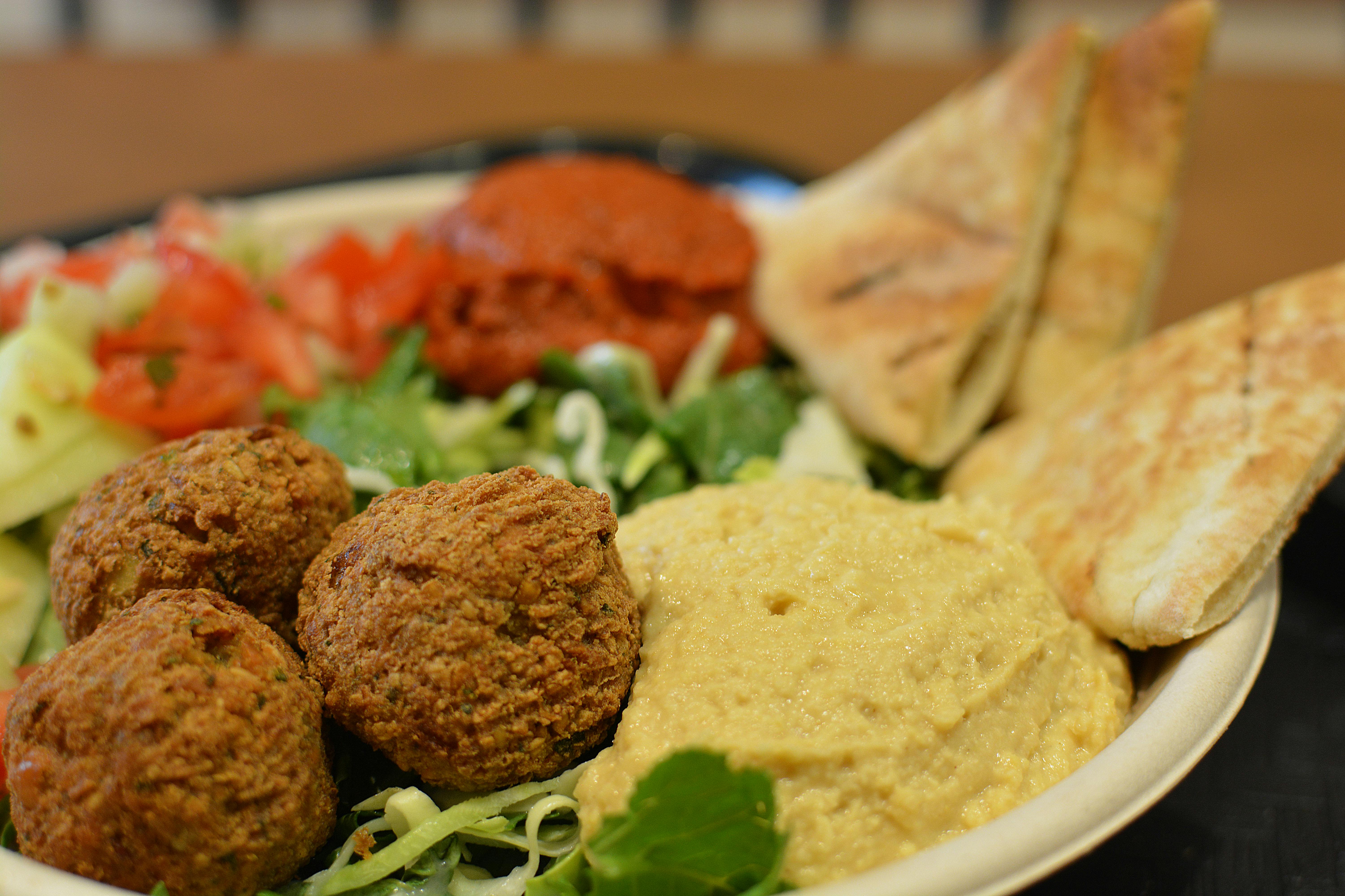 Free stock photo of falafel, pita bread, vegan