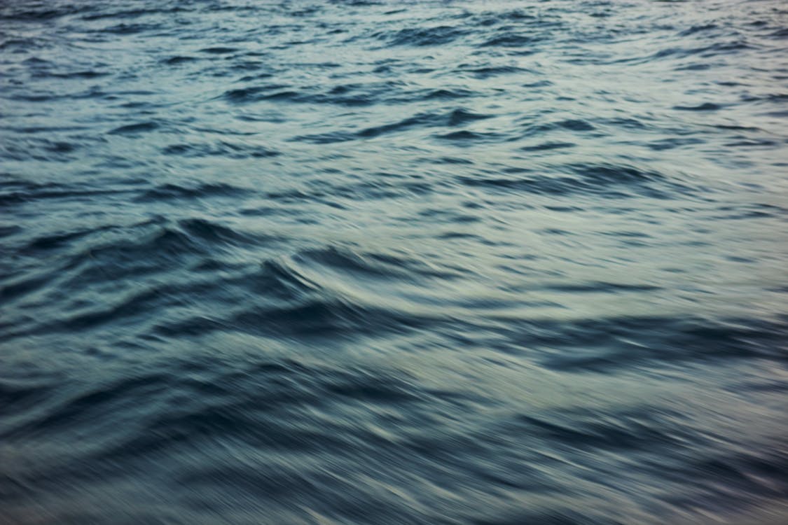 Blurry Picture of a Blue Sea Surface 
