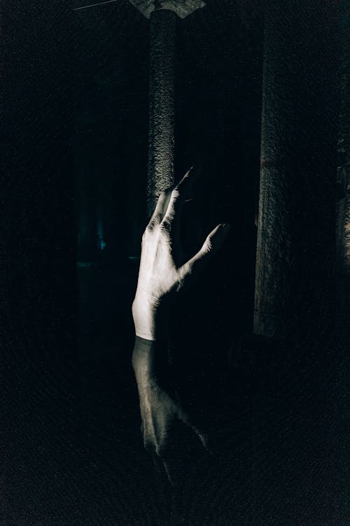 Darmowe zdjęcie z galerii z ciemność, czarno-biały, pionowy strzał