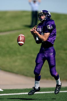 Man in Blue Football Jersey