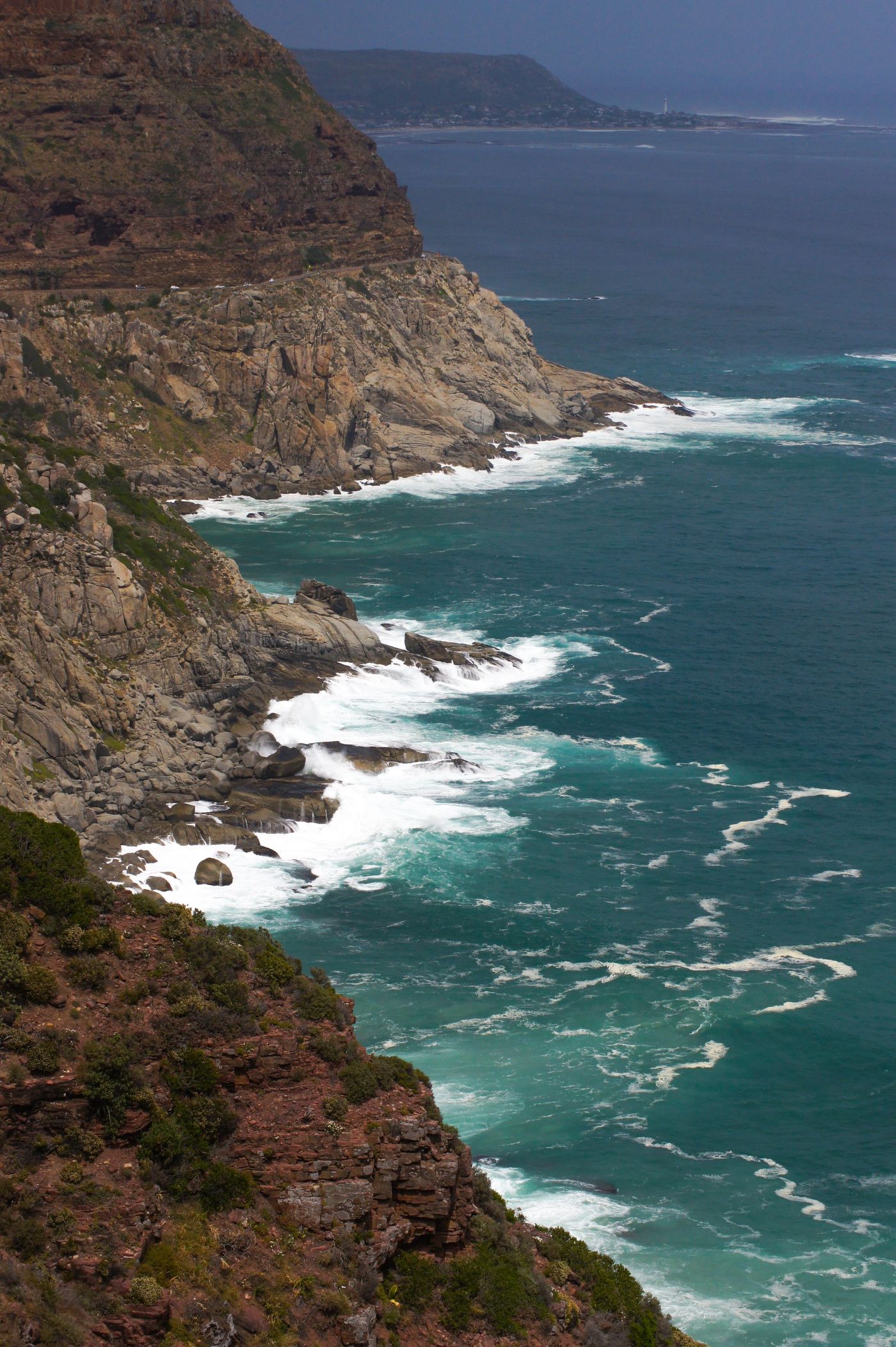 Aerial view of Chapman’s Peak on the Atlantic coast near Cape Town