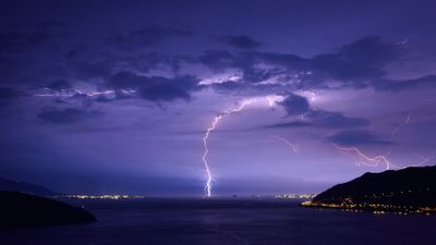 Epic photo of a stormy sky with lightning
