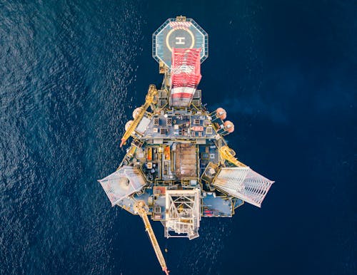 Platform with Helipad on Sea