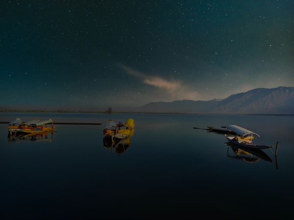 Dal Lake Srinagar night Kashmir