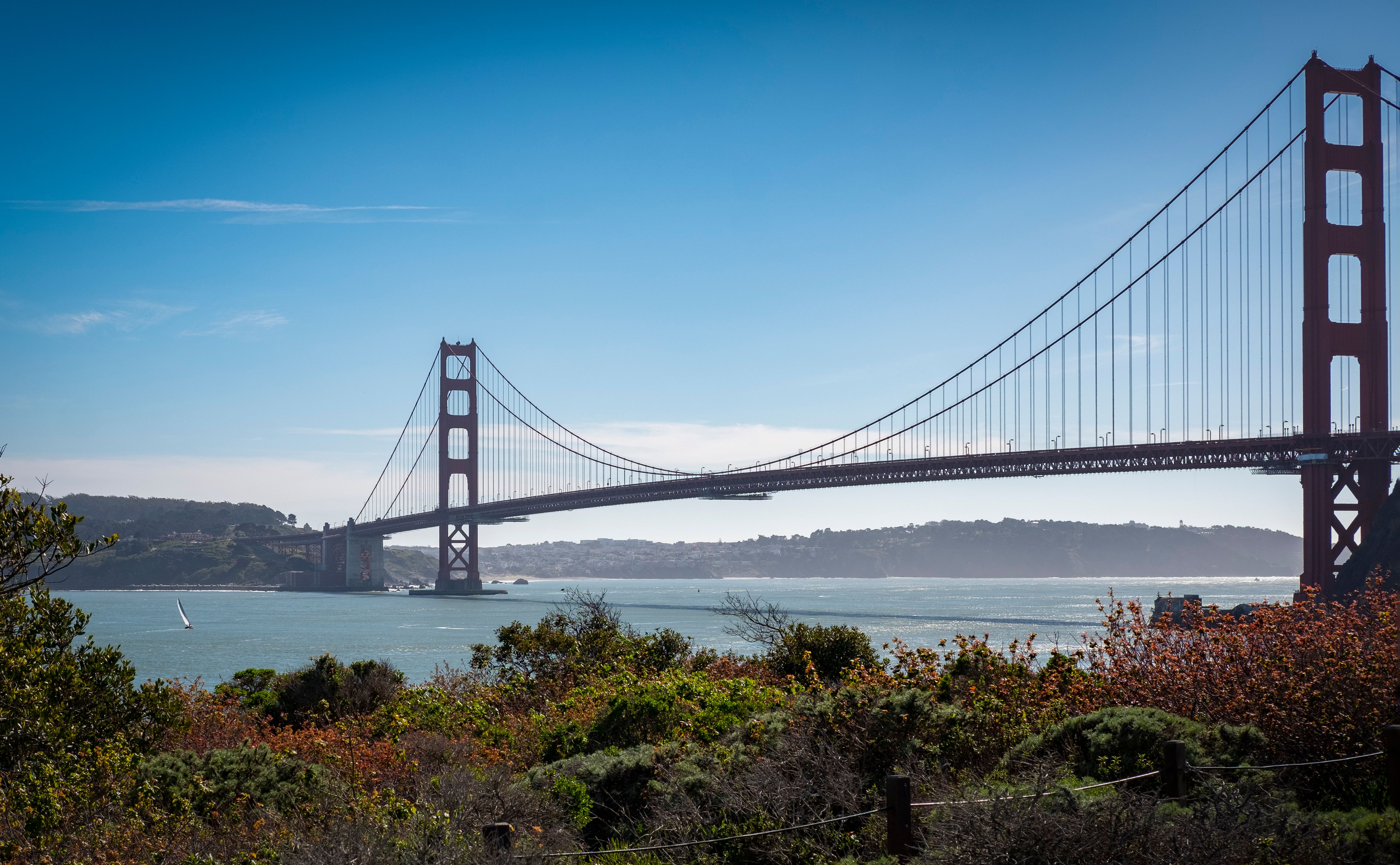Clear Sky over Golden Gate Bridge · Free Stock Photo