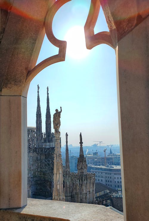 Kostnadsfri bild av duomo di milano, himmelsblå, landskaps