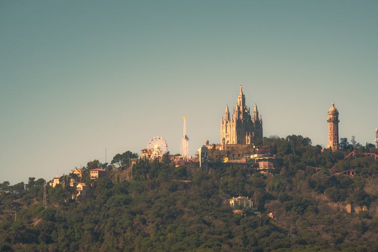 Landscape Of Tibidabo Hill, Barcelona, Catalonia, Spain