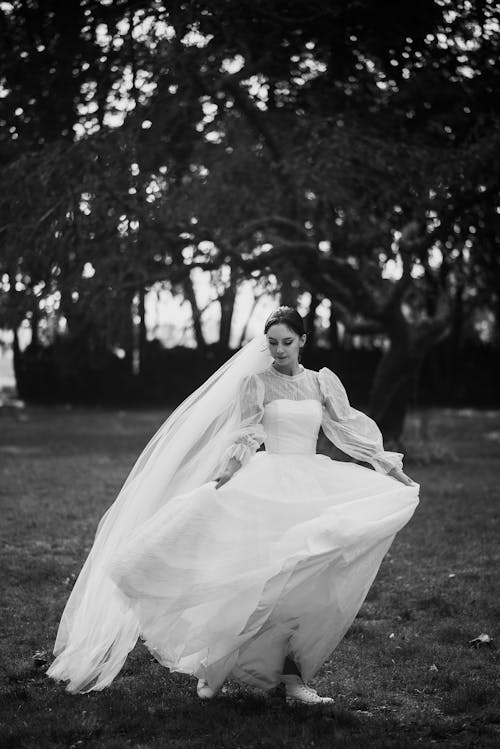 Foto d'estoc gratuïta de a l'aire lliure, blanc i negre, boda