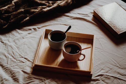 Photo of Cups On Wooden Tray