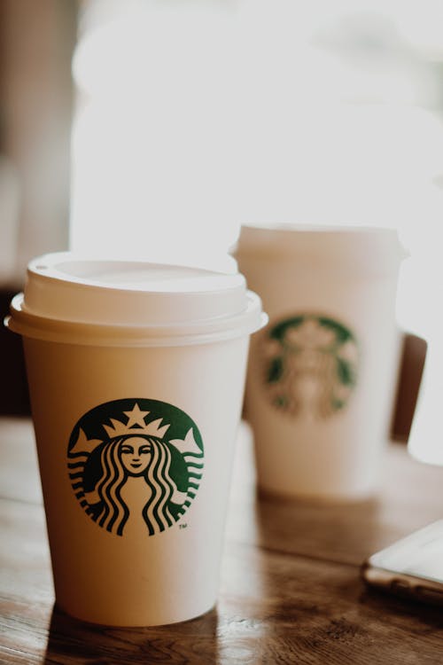 Close-Up Photo of Starbucks Paper Cup