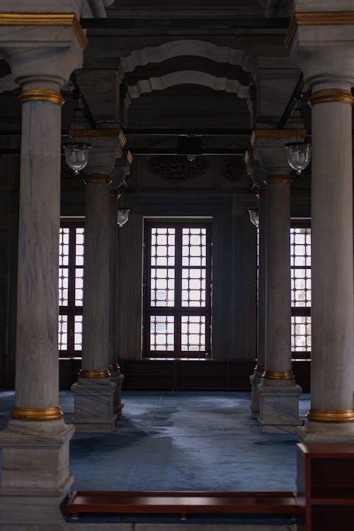 Colonnade in Eyup Sultan Mosque in Istanbul