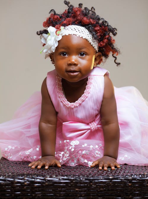 Girl in Pink Dress