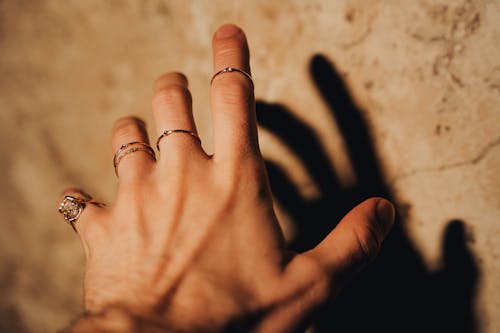 Rings on Fingers of Hand