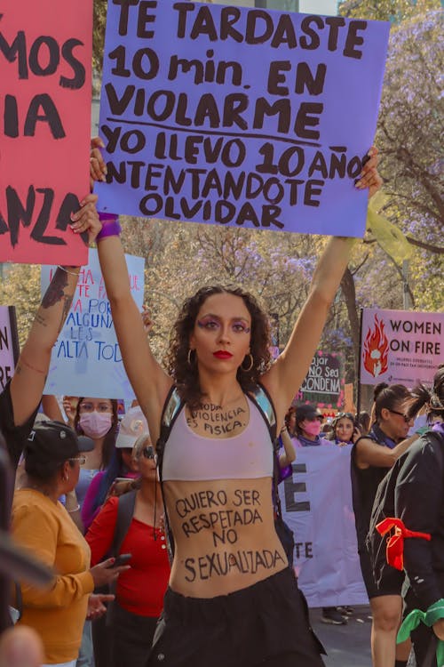 Woman at Manifestation