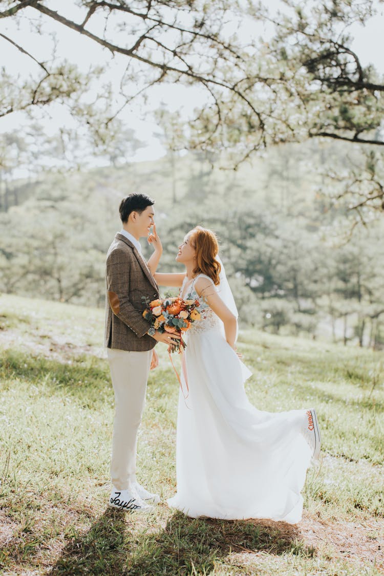 Photo Of A Happy Newlywed Couple 