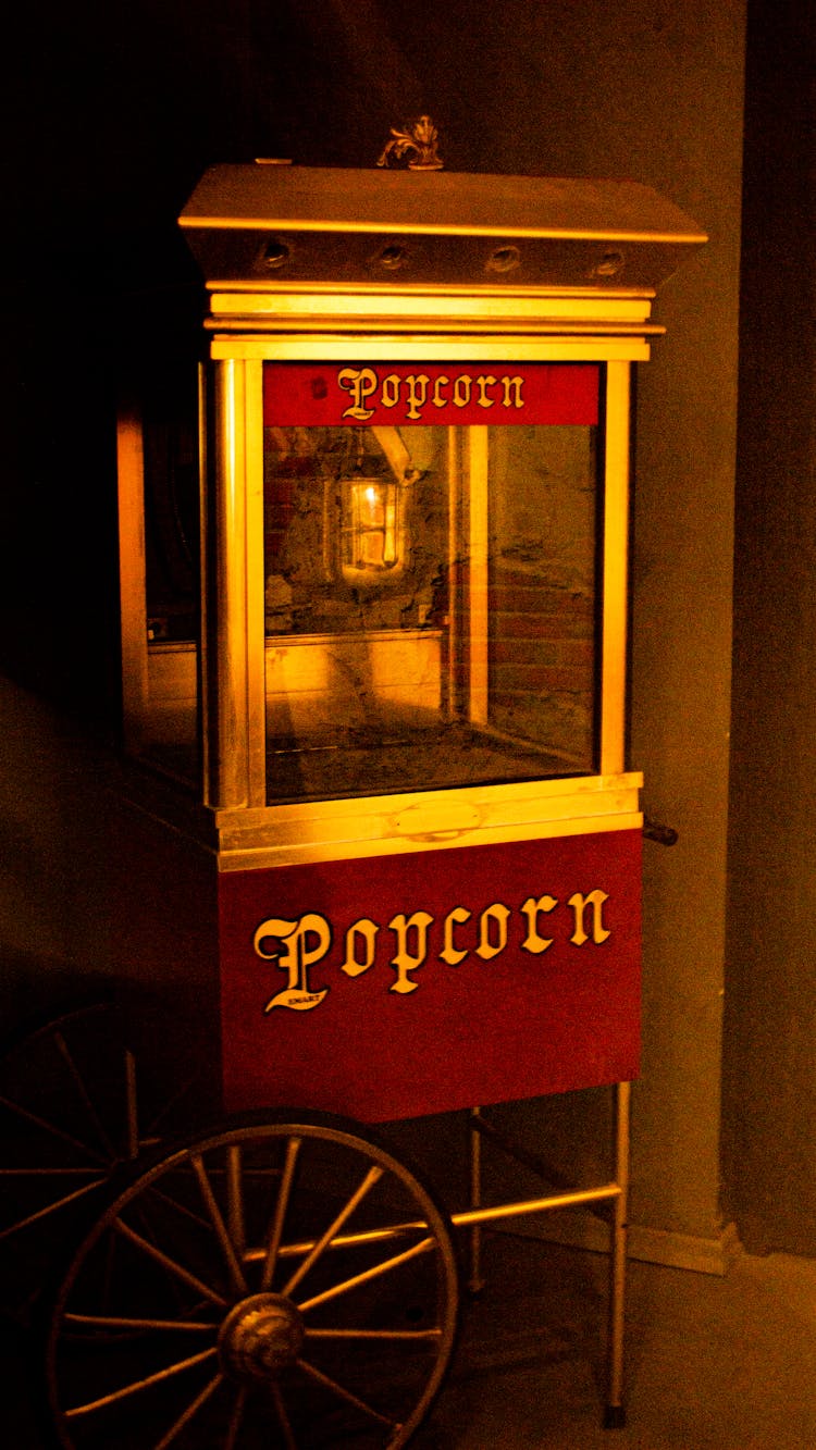 Close Up Of Popcorn Stand