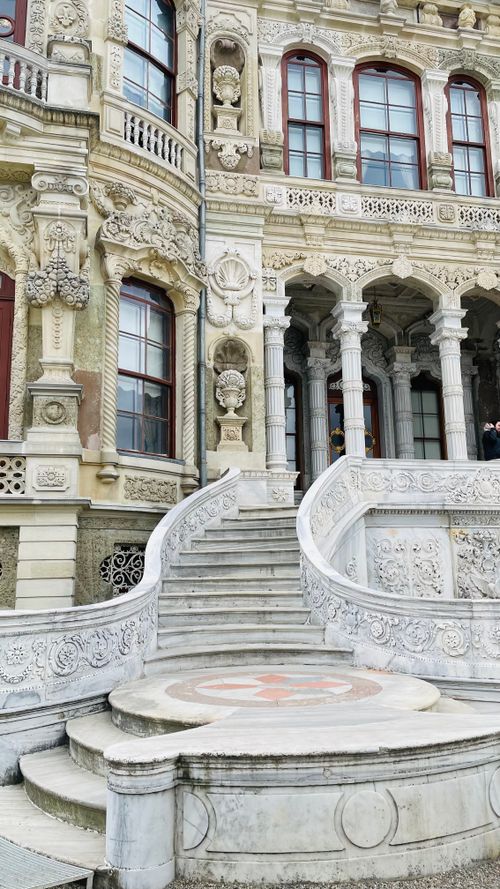 Free Detailed view of the ornate Kucuksu Pavilion in İstanbul, showcasing Ottoman architecture. Stock Photo