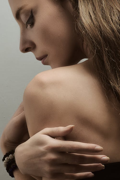 Shoulder and Face of Woman