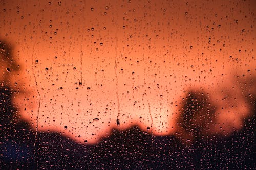 Kostnadsfri bild av regn, regndroppar, sol ner