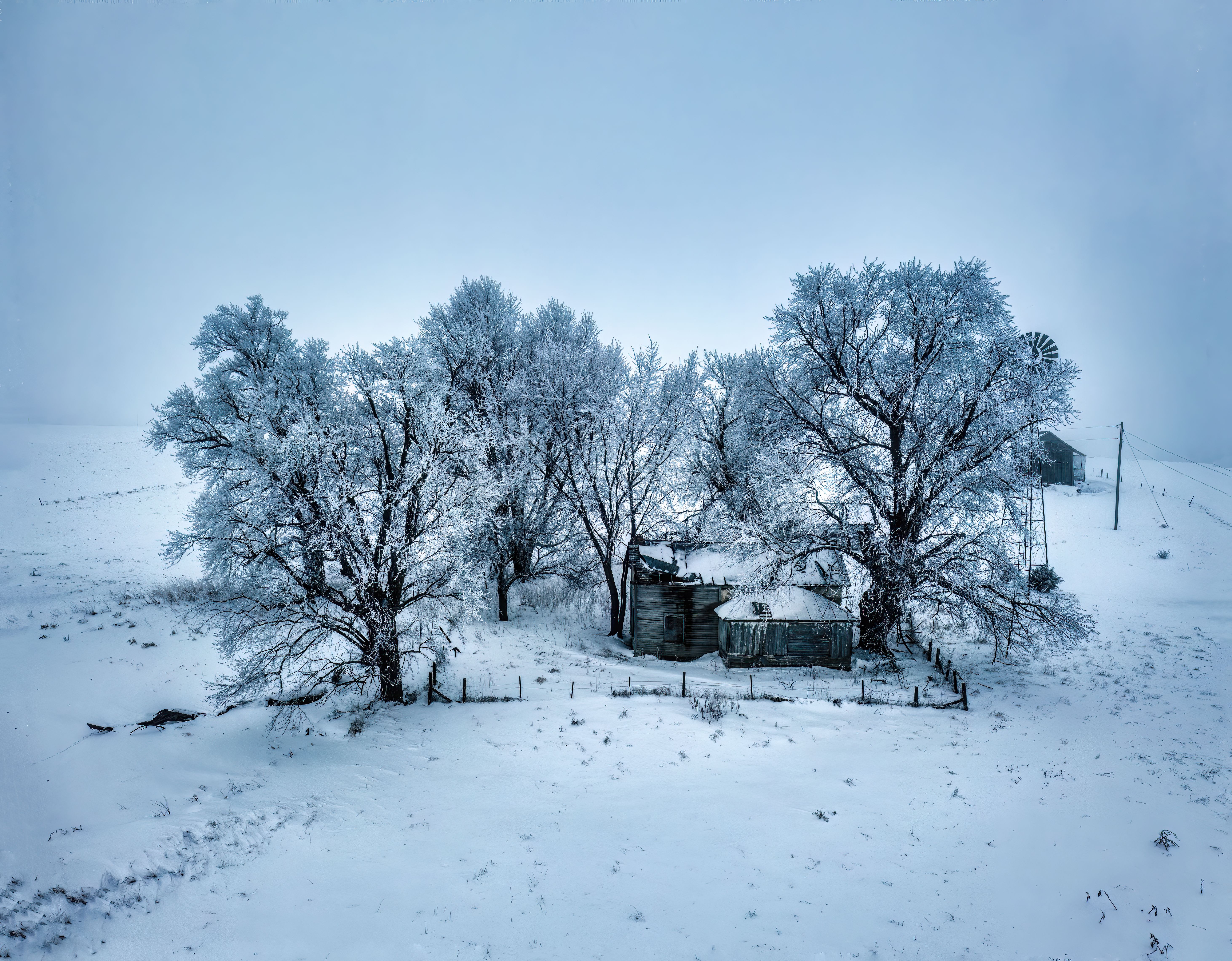 Wooden Farmhouse in Winter · Free Stock Photo