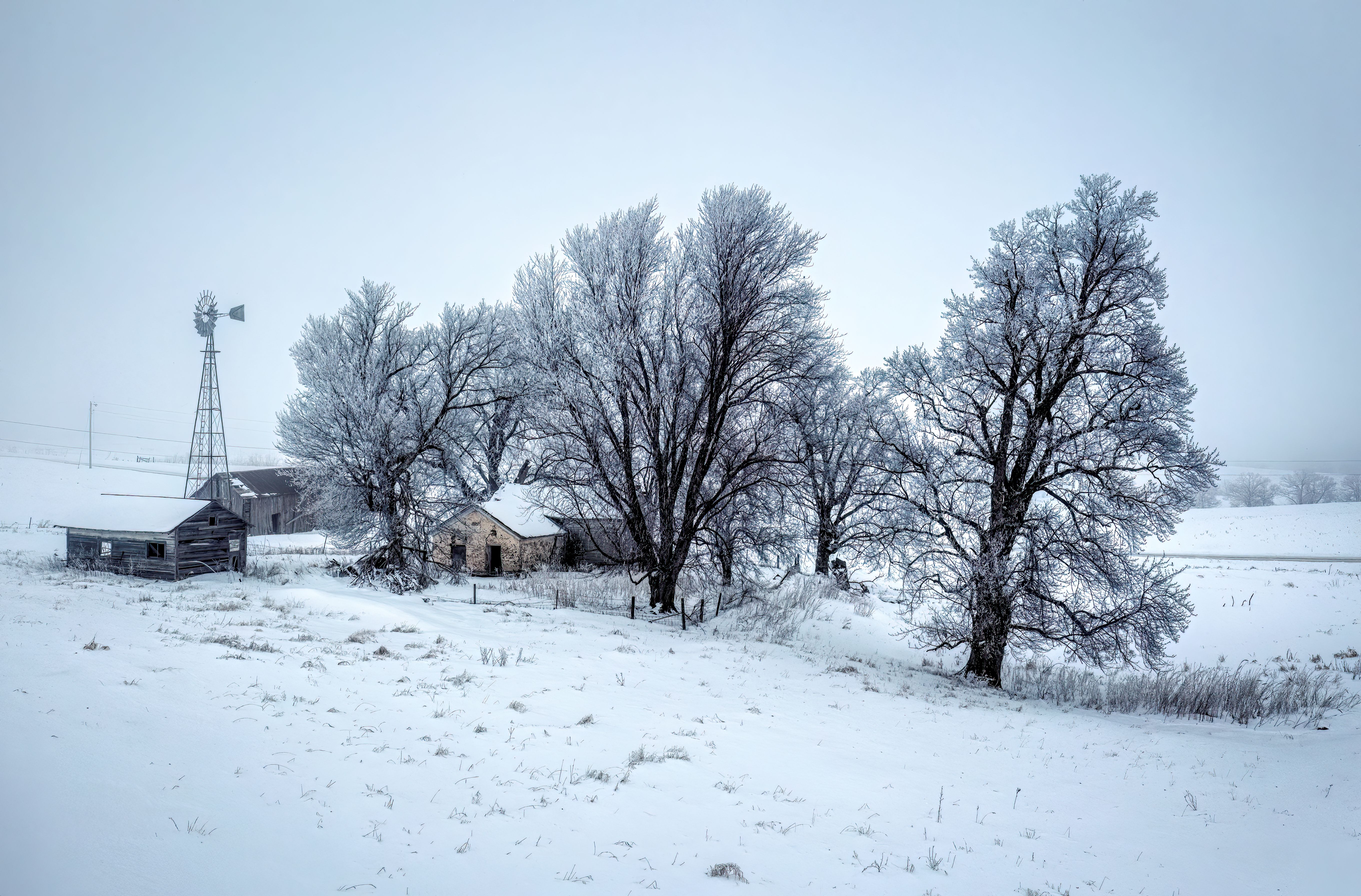 Farm in Snow · Free Stock Photo