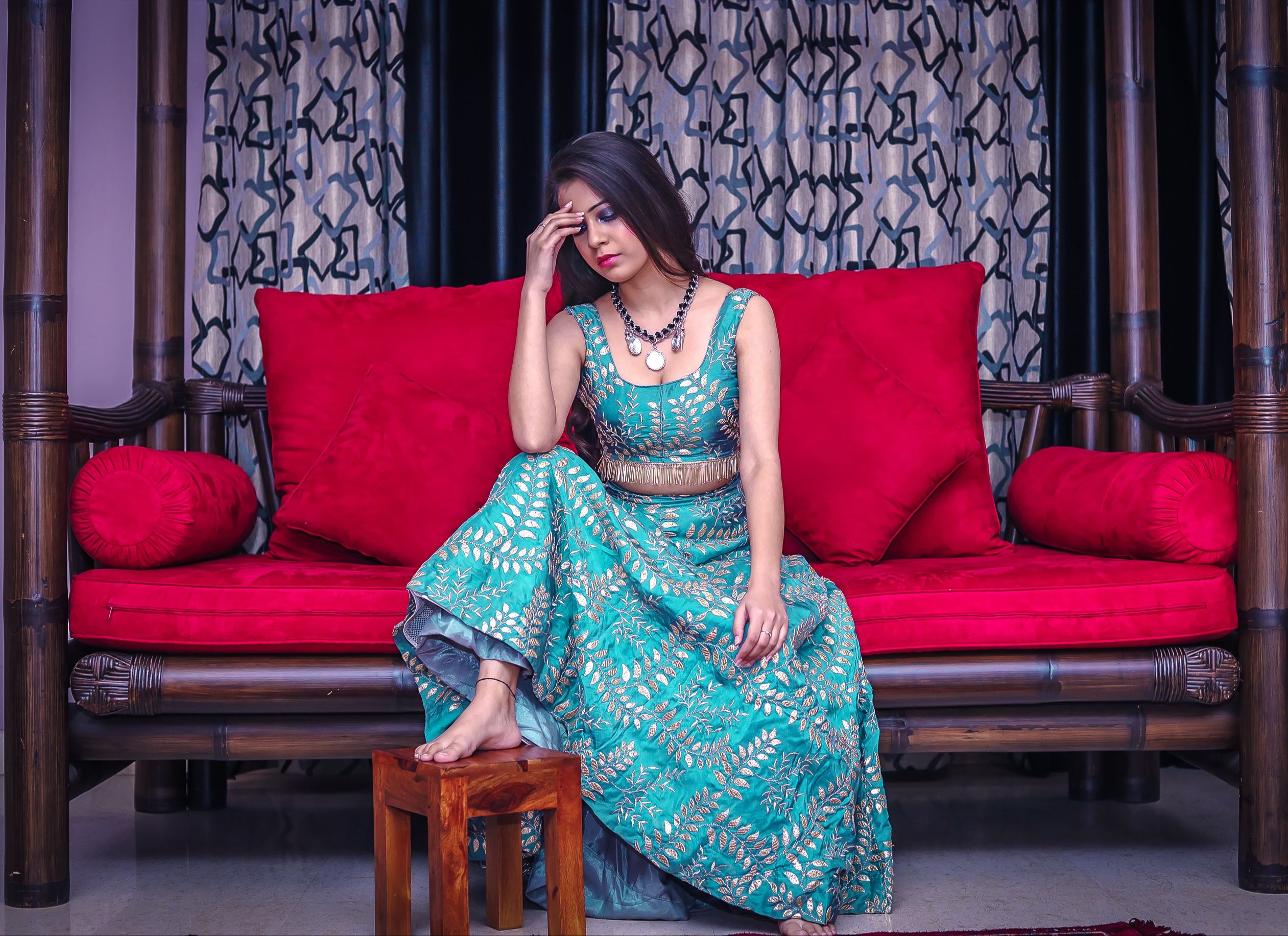 Woman Posing in Traditional Dress · Free Stock Photo