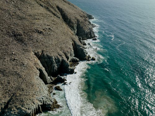 ドローン撮影, 崖, 海の無料の写真素材