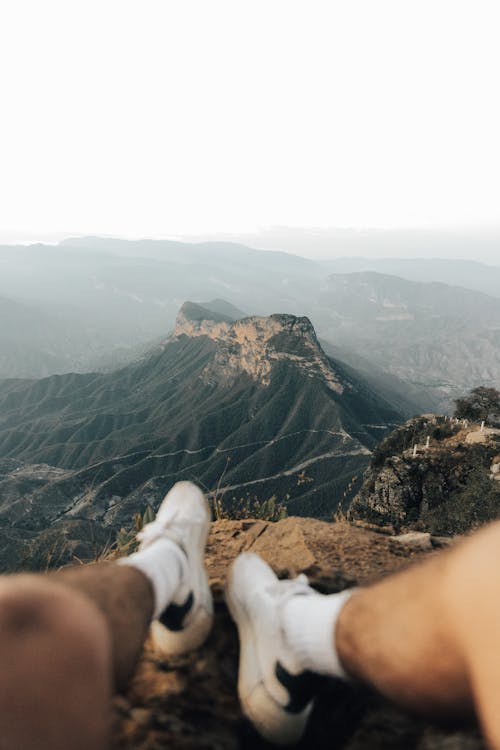 A View of Mountains from a Hill