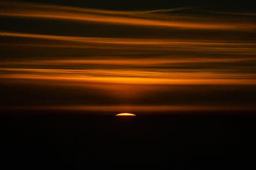 Scenic Photo of an Orange Sky During Sunset