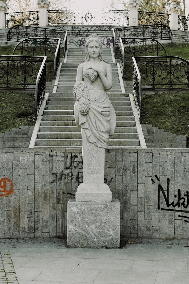 Decorative Figure Against Steps