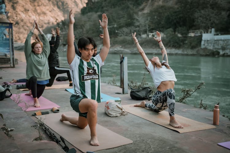 Rishikesh, Yoga In Banks Of Ganga