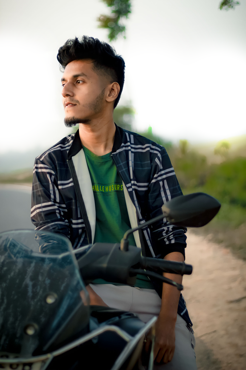 Free Boy on Scooter Stock Photo